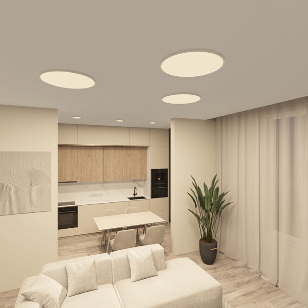 Потолочный светодиодный светильник Denkirs Thin DK6522-WH изображение 4 Потолочный светодиодный светильник Denkirs Thin DK6522-WH Фото № 4