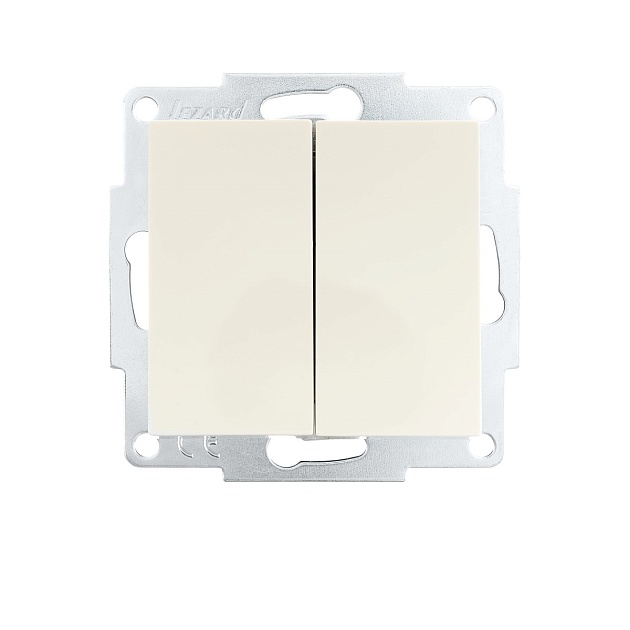 Выключатель двойной Lezard Vesna кремовый 742-0388-101 изображение 1 Выключатель двойной Lezard Vesna кремовый 742-0388-101 Фото № 1