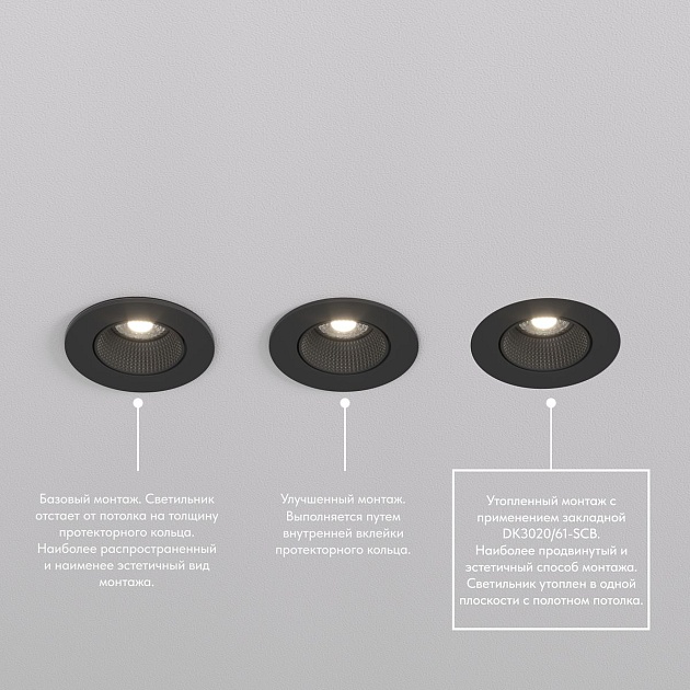 Встраиваемый светильник Denkirs Rodvig DK3061-BK+WH изображение 2 Встраиваемый светильник Denkirs Rodvig DK3061-BK+WH Фото № 2