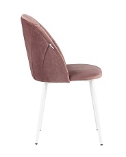 Кухонный стул Stool Group Логан велюр пыльно розовый белые ножки AV 413-B15-02 2