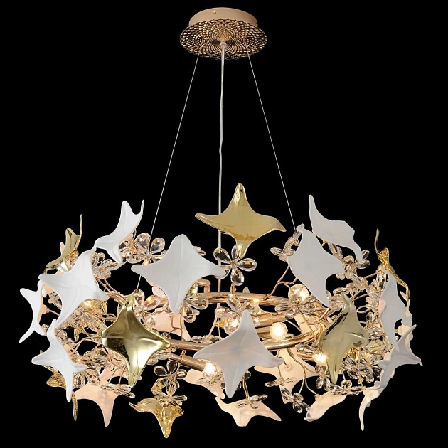 Подвесная люстра Crystal Lux LETISIA SP8 GOLD изображение 3 Подвесная люстра Crystal Lux LETISIA SP8 GOLD Фото № 3