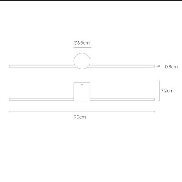 Настенный светодиодный светильник Lucide Mizar 12201/90/30 Фото № 2