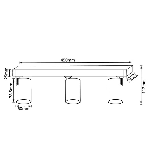 Спот Crystal Lux CLT 017CW3 L450 WH Фото № 3