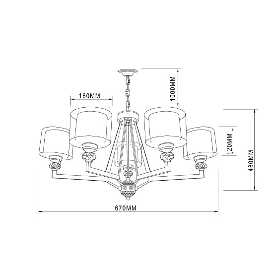 Подвесная люстра Vele Luce Lotus VL1054L05 Фото № 6