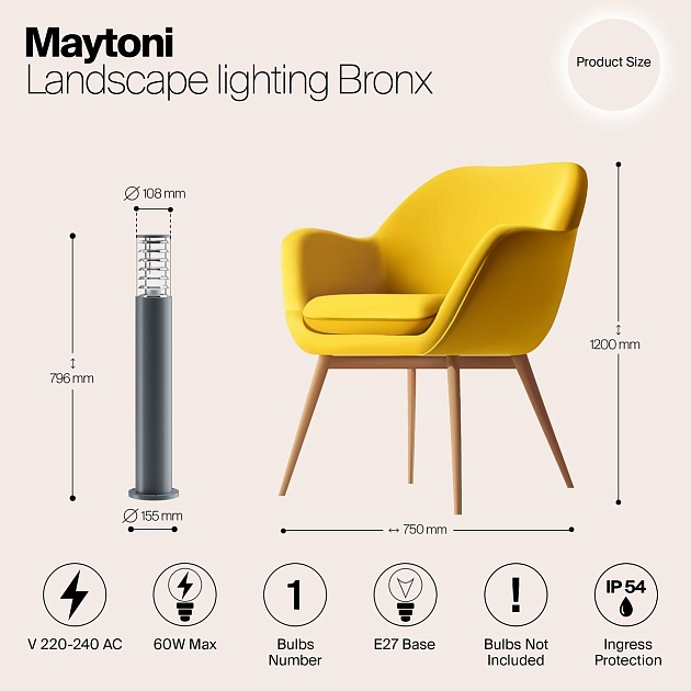 Ландшафтный светильник Maytoni Outdoor O576FL-01GR1 изображение 2 Ландшафтный светильник Maytoni Outdoor O576FL-01GR1 Фото № 2