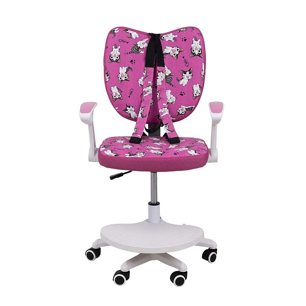 Детское кресло AksHome Catty фуксия с котятами, ткань 84764 изображение 9 Детское кресло AksHome Catty фуксия с котятами, ткань 84764 Фото № 9