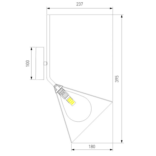Бра Eurosvet Enigma 70161/1 черный изображение 2 Бра Eurosvet Enigma 70161/1 черный Фото № 2