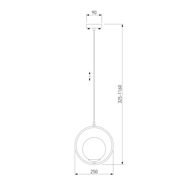 Подвесной светильник Eurosvet Ringo 50089/1 золото Фото № 2