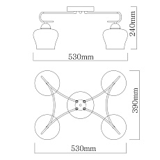Потолочная люстра De City Альфа 324017704 2
