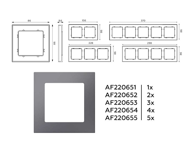 Рамка AMBRELLA VOLT AF220651 изображение 4 Рамка AMBRELLA VOLT AF220651 Фото № 4