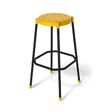 Барный стул Sheffilton SHT-S48 пластиковый желтый/черный муар 0434769701
