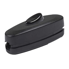 Выключатель-кнопка 250V 2А ON-OFF черный на электропровод (для настольной лампы) REXANT 36-3018