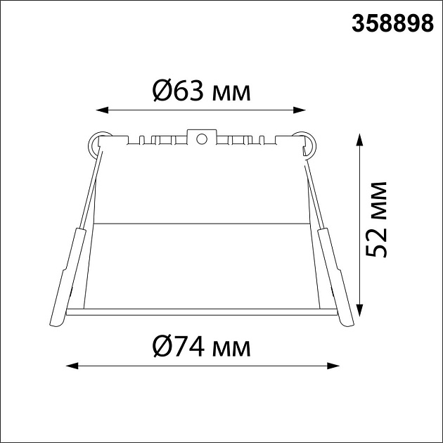 Встраиваемый светодиодный светильник Novotech Spot Tran 358898 Фото № 3