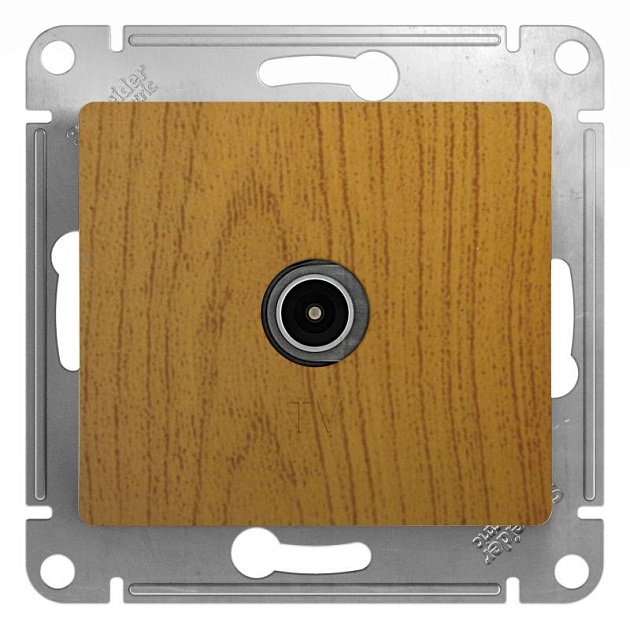 ТВ-розетка Systeme Electric Glossa дуб GSL000593 изображение 1 ТВ-розетка Systeme Electric Glossa дуб GSL000593 Фото № 1