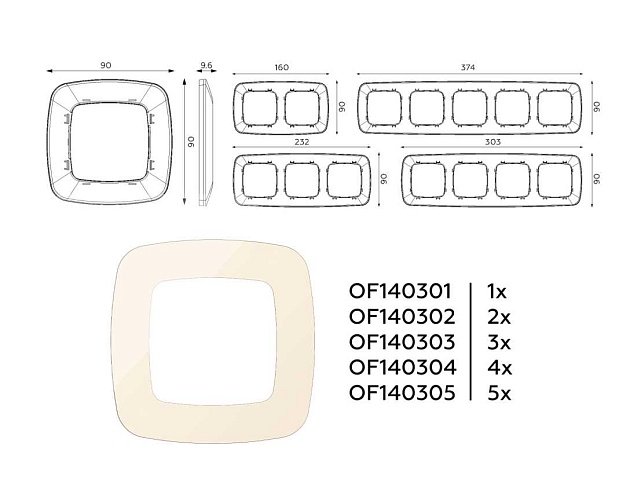 Рамка AMBRELLA VOLT OF140302 Фото № 3