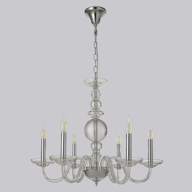Подвесная люстра Crystal Lux ARABESQUE SP6 CHROME Фото № 4