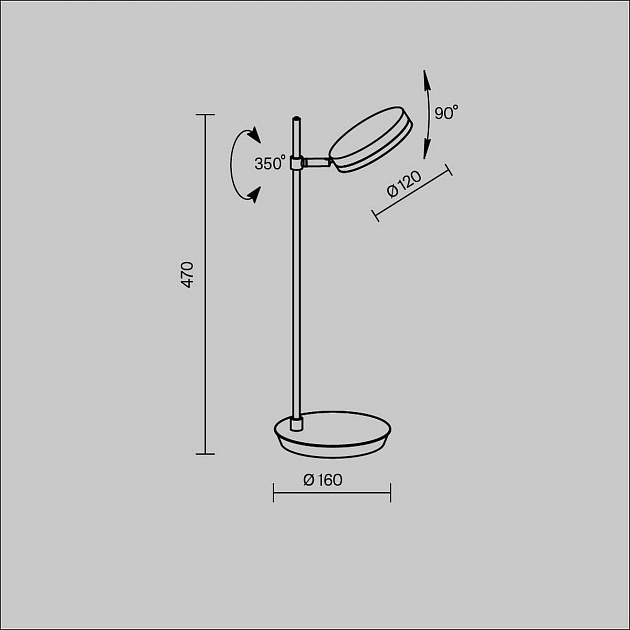 Настольная лампа Maytoni Fad MOD070TL-L8B3K Фото № 3