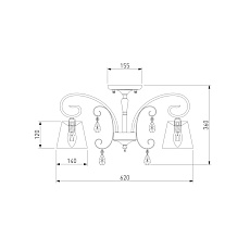 Потолочная люстра Eurosvet 60065/5 серебро 1