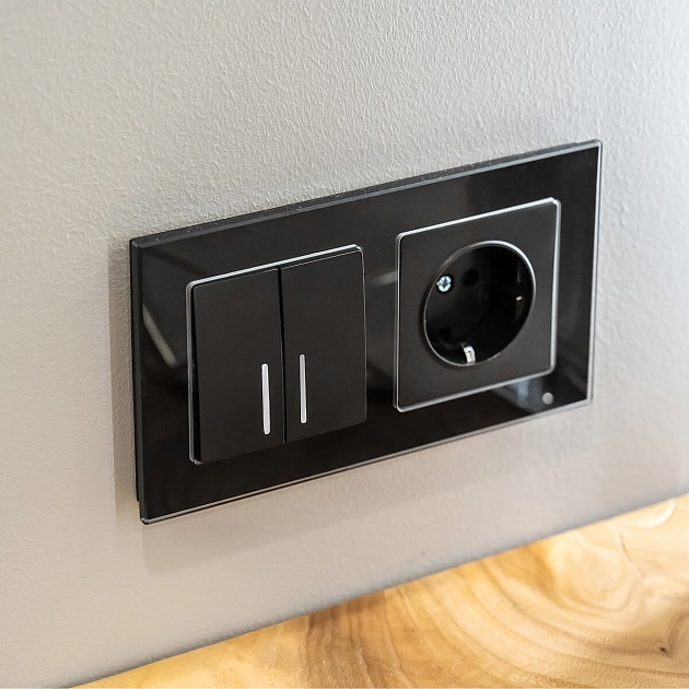 Розетка с заземлением Werkel черный матовый W1171008 4690389156878 Фото № 3