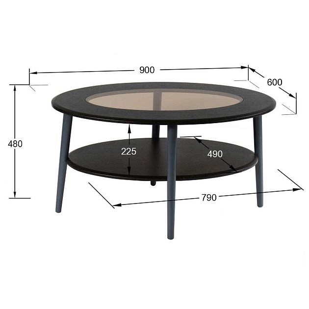 Журнальный стол Мебелик Эль со стеклом СЖС-01 000582 изображение 3 Журнальный стол Мебелик Эль со стеклом СЖС-01 000582 Фото № 3