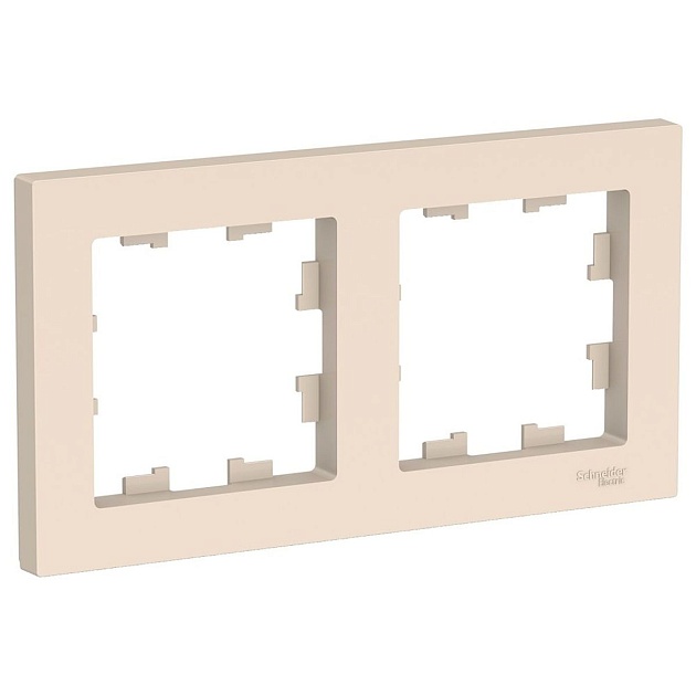 Рамка 2-постовая Systeme Electric AtlasDesign бежевая ATN000202 Фото № 1