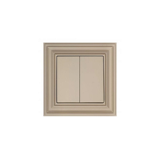 Выключатель двухклавишный Liregus Retro кремовый омбре 29-105 Фото № 1