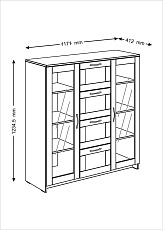Тумба Шведский Стандарт Сириус 117х123 с 4 ящиками 2.02.03.400.1 3