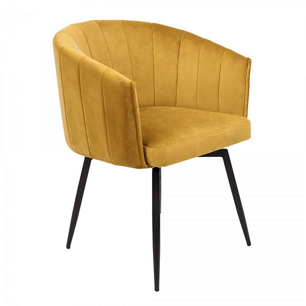 Поворотное кресло AksHome Melon карри, велюр 79678 изображение 1 Поворотное кресло AksHome Melon карри, велюр 79678 Фото № 1