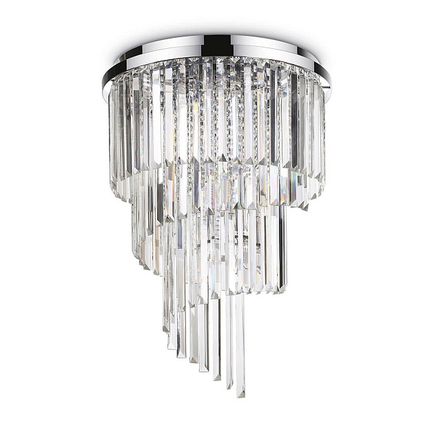 Потолочная люстра Ideal Lux Carlton PL12 Cromo 168937 Фото № 1