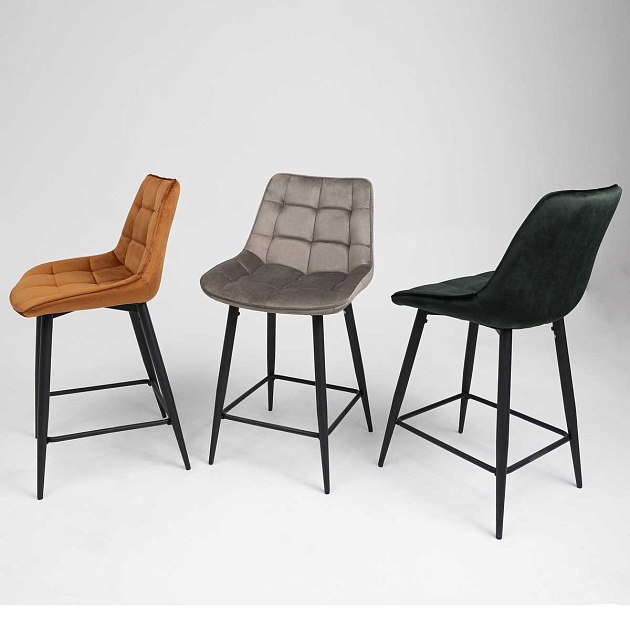 Полубарный стул AksHome Linx бежевый, велюр 86207 Фото № 4