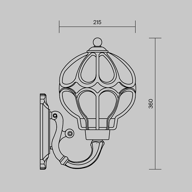 Уличный настенный светильник Maytoni Via O024WL-01G Фото № 2