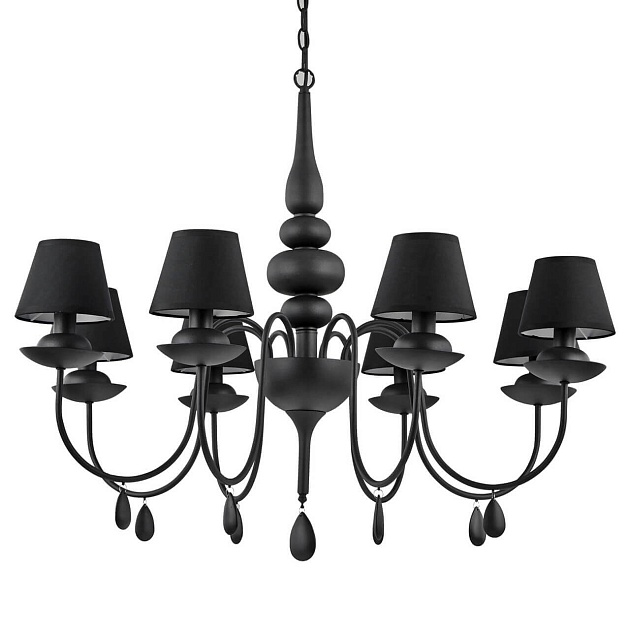 Подвесная люстра Ideal Lux Blanche SP8 Nero 111896 Фото № 1