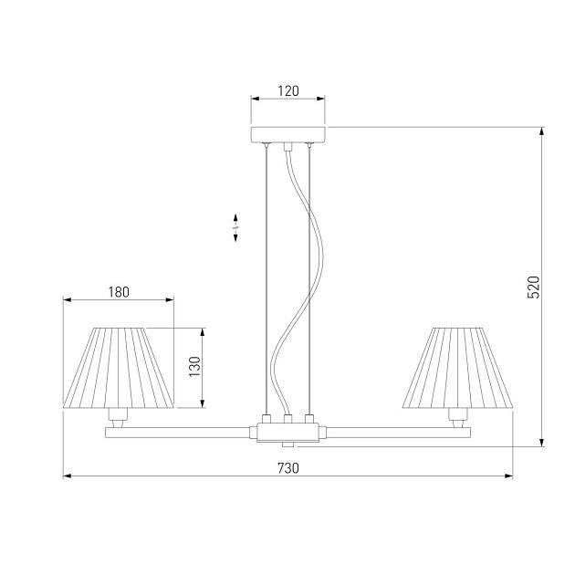 Подвесная люстра Eurosvet Peony 60136/6 хром/серый Фото № 2