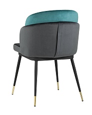 Кухонный стул Stool Group Пенелопа вельвет бирюзовый+антрацит FDC8054 FUT-83 + FUT-74 4