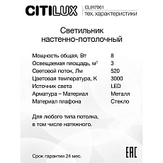 Настенный светильник Citilux Крона CL917061 4