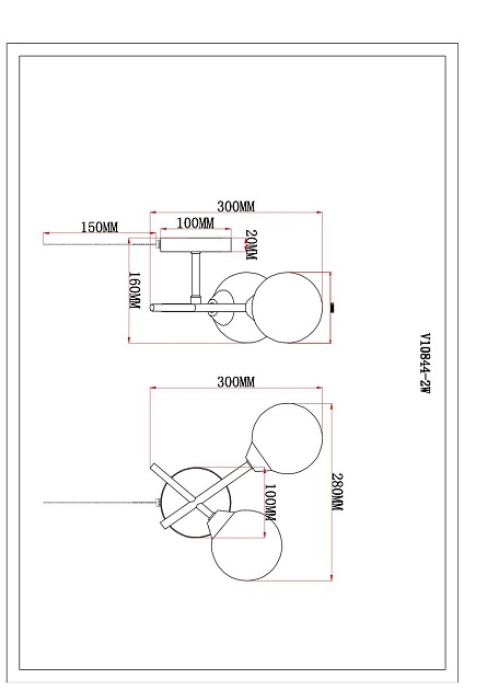 Бра Moderli Molecule V10844-2W Фото № 2