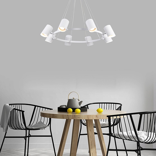 Подвесная люстра Eurosvet Splay 70147/8 белый изображение 2 Подвесная люстра Eurosvet Splay 70147/8 белый Фото № 2