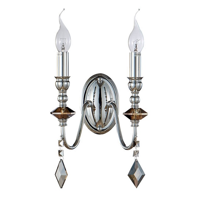 Бра Crystal Lux MERCEDES AP2 CHROME/SMOKE Фото № 1