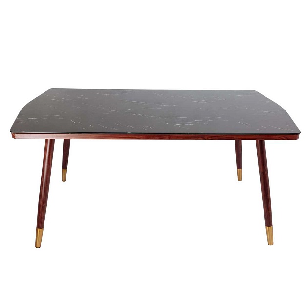 Кухонный стол AksHome Miller черный мрамор, закаленное стекло 79590 Фото № 1