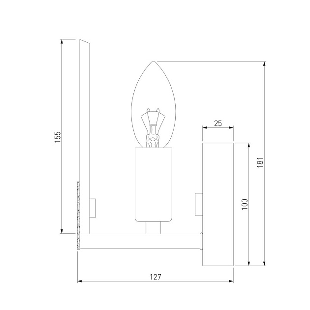 Бра Eurosvet Marble 60158/1 латунь Фото № 2