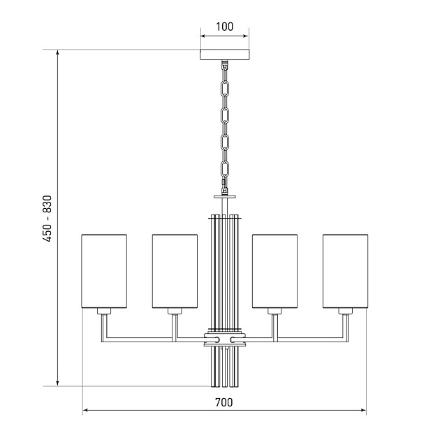 Подвесная люстра Eurosvet Soffio 60134/8 никель изображение 2 Подвесная люстра Eurosvet Soffio 60134/8 никель Фото № 2