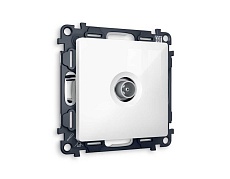 Комплект механизма TV розетки оконечной AMBRELLA VOLT ALFA Белый глянец 50-870 MHz 1dB QUANT (AP1130, VM202) MA113010