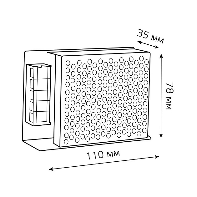Блок питания Gauss Led Strip PS 12V 40W IP20 5A 202003040 Фото № 5