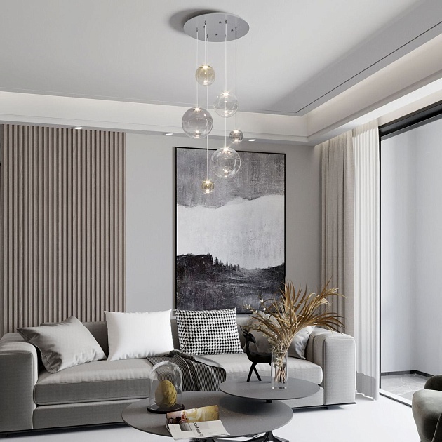 Подвесная светодиодная люстра Eurosvet Wonder 50230 Led изображение 4 Подвесная светодиодная люстра Eurosvet Wonder 50230 Led Фото № 4