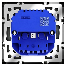 Розетка встраиваемая Voltum S70 с заземлением и защитными шторками, 16А, с USB, A+A, (черный матовый VLS040408 1
