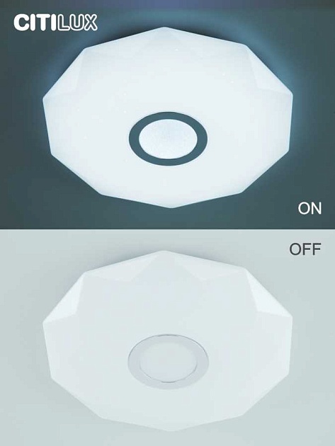 Потолочный светодиодный светильник Citilux Диамант Смарт CL713A40G Фото № 3