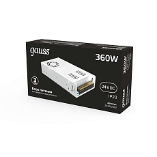 Блок питания Gauss 360W 24V IP20 202002400 2