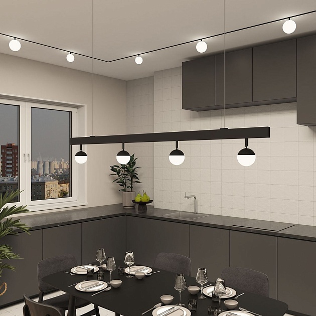 Трековый светодиодный светильник Denkirs Smart Moon DK8055-BK Фото № 5