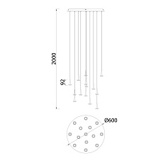Люстра подвесная БЕЗ плафонов Mantra (14) Andromeda 8935 2