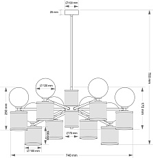 Подвесной светильник KUTEK ERBA ERB-ZW-8(BN/3)BB 1